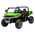 24V Ride On Truck 2 Seater Ride On Utv With 2X200W Motor Ride On Dump Truck With Dump Bed Shovel Ride On Car With Remote Control Electric Vehicle With Non Slip Tyre For Boys Girls Green Plastic