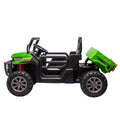 24V Ride On Truck 2 Seater Ride On Utv With 2X200W Motor Ride On Dump Truck With Dump Bed Shovel Ride On Car With Remote Control Electric Vehicle With Non Slip Tyre For Boys Girls Green Plastic