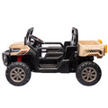 24V Ride On Truck 2 Seater Ride On Utv With 2X200W Motor Ride On Dump Truck With Dump Bed Shovel Ride On Car With Remote Control Electric Vehicle With Non Slip Tyre For Boys Girls Yellow Plastic