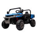 24V Ride On Truck 2 Seater Ride On Utv With 2X200W Motor Ride On Dump Truck With Dump Bed Shovel Ride On Car With Remote Control Electric Vehicle With Non Slip Tyre For Boys Girls Blue Plastic