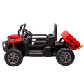 24V Ride On Truck 2 Seater Ride On Utv With 2X200W Motor Ride On Dump Truck With Dump Bed Shovel Ride On Car With Remote Control Electric Vehicle With Non Slip Tyre For Boys Girls Red Plastic