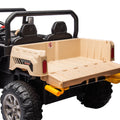 24V Ride On Truck 2 Seater Ride On Utv With 2X200W Motor Ride On Dump Truck With Dump Bed Shovel Ride On Car With Remote Control Electric Vehicle With Non Slip Tyre For Boys Girls Yellow Plastic