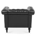1 Seater Sofa For Living Room Black Pu