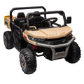 24V Ride On Truck 2 Seater Ride On Utv With 2X200W Motor Ride On Dump Truck With Dump Bed Shovel Ride On Car With Remote Control Electric Vehicle With Non Slip Tyre For Boys Girls Yellow Plastic