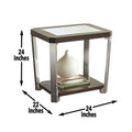 Truman End Table Espresso Solid Wood Mdf