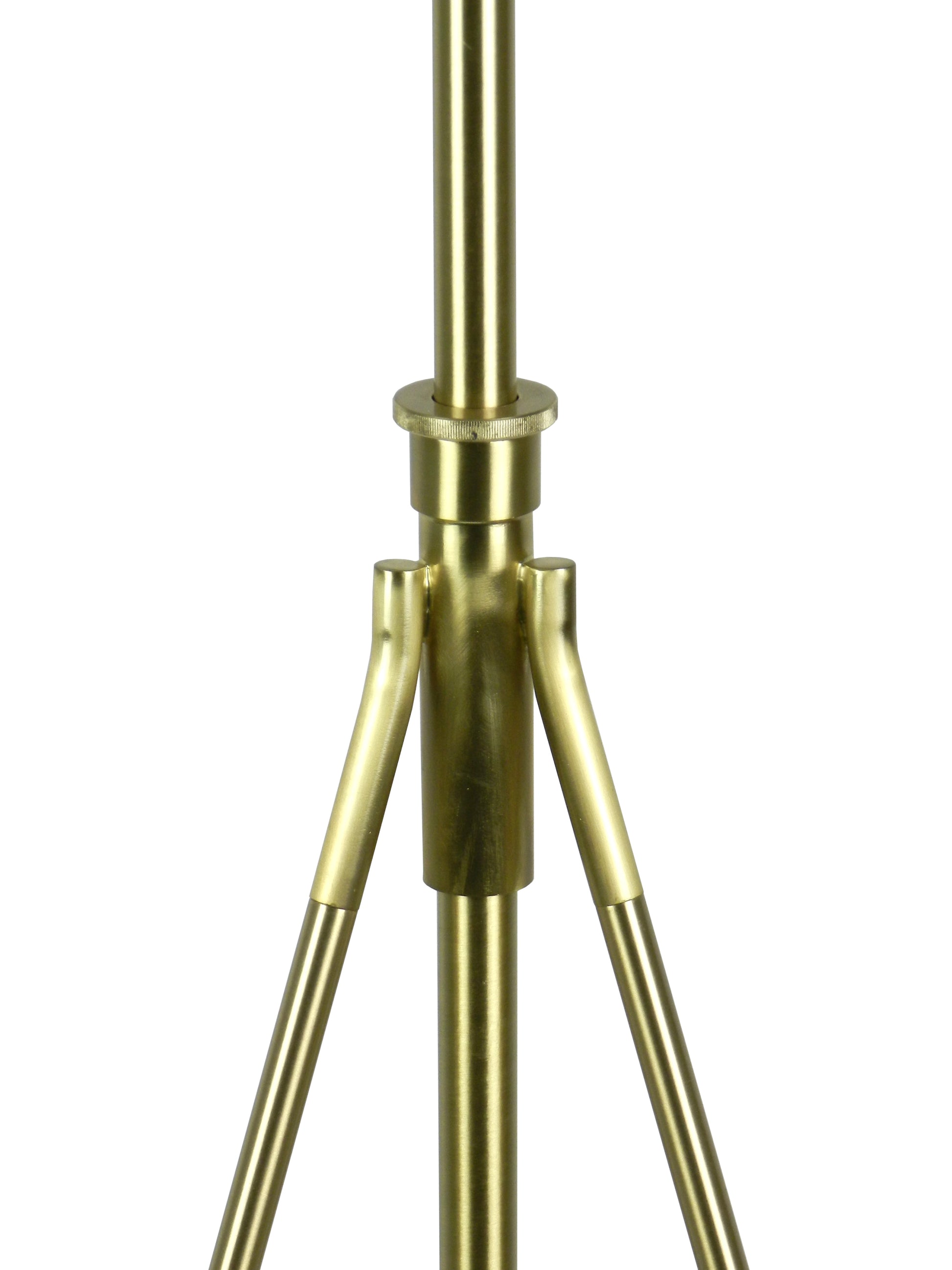 58" 72"H Adjustable Tripod Floor W Kd Shade 1Pcs Ctn 1.78 9.9 Brushed Gold Metal