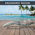 Pool Lounge Chairs Set Of 3, Adjustable Aluminum Outdoor Chaise Lounge Chairs With Metal Side Table, All Weather For Deck Lawn Poolside Backyard Khaiki, 2 Lounge Chair 1 Table Khaki Aluminium