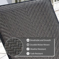 Outdoor Pe Wicker Chaise Lounge Set Of 2 Patio Reclining Chair Furniture Set Beach Pool Adjustable Backrest Recliners Padded With Quick Dry Foam Brown, 2 Lounge Chairs Dark Brown Wicker
