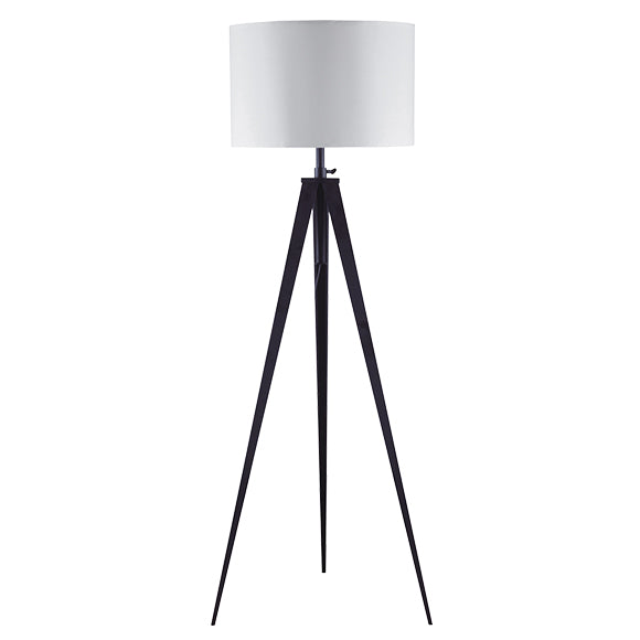 65" Crossed Tripod Floor Lamp 2.67 9.9 Black Metal