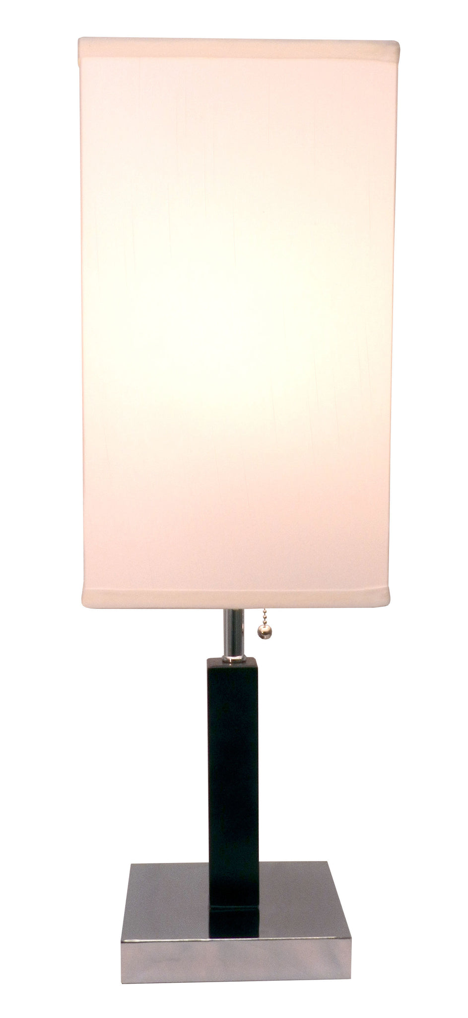 26"H Brown Square Wooden Table Lamp 1Pc Ctn 0.92 5.55 Cherry Metal