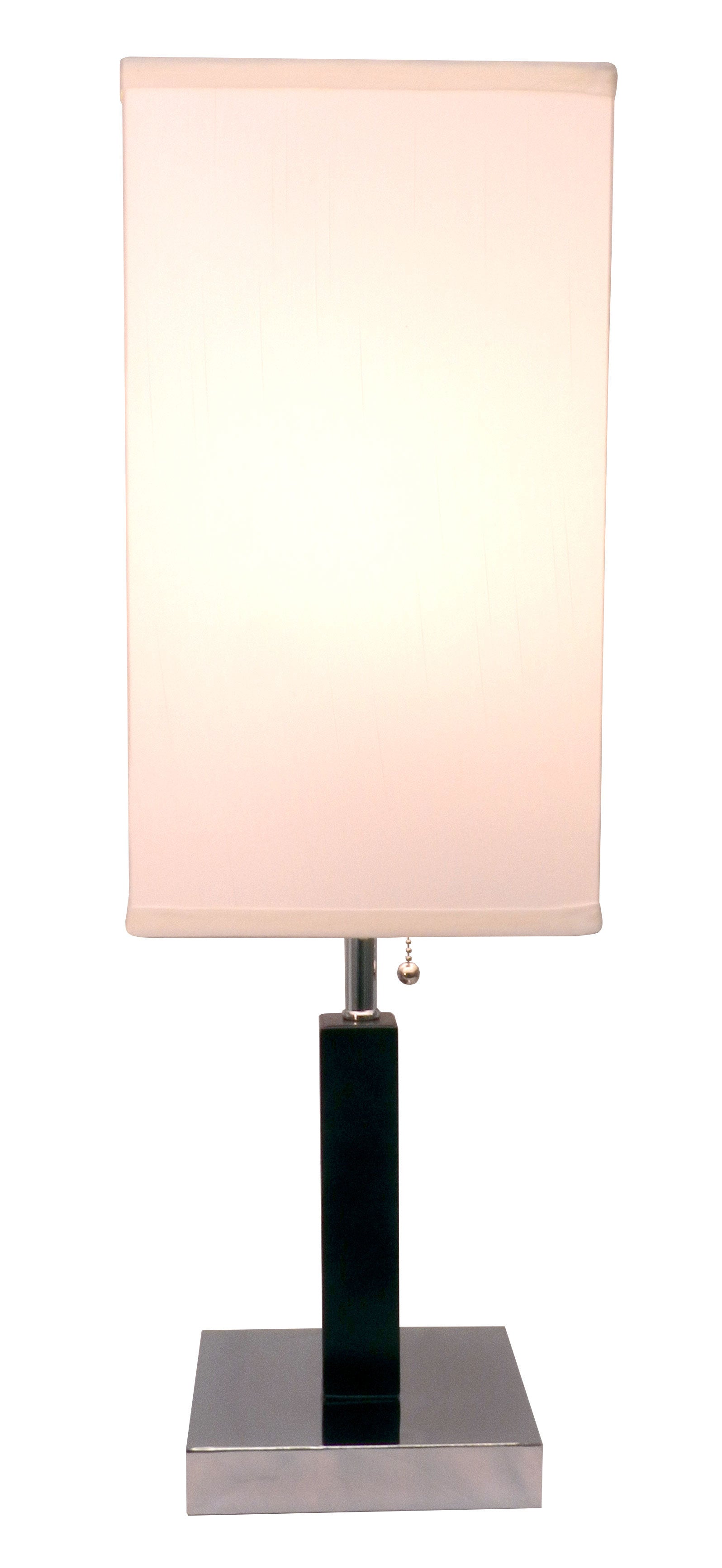 26"H Brown Square Wooden Table Lamp 1Pc Ctn 0.92 5.55 Cherry Metal