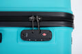3 Piece Luggage Sets Abs Lightweight Suitcase With Two Hooks, Spinner Wheels, Tsa Lock, 20 24 28 Turquoise Turquoise Abs