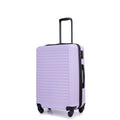 3 Piece Luggage Sets Abs Lightweight Suitcase With Two Hooks, Spinner Wheels, Tsa Lock, 20 24 28 Lavender Purple Lavender Purple Abs