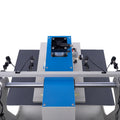 16X24 Pneumatic Up Sliding Dual Platen Heat Press Machine With Infrared Positioning White Blue Aluminium