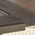 Rustic Industrial Cocktail Table Rich Wood Tabletop, Roomy Bottom Shelf Highly Stylized Iron Frame Unique And Stylish Accent Piece Brown Solid Wood Mdf