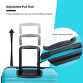 3 Piece Luggage Sets Abs Lightweight Suitcase With Two Hooks, Spinner Wheels, Tsa Lock, 20 24 28 Turquoise Turquoise Abs