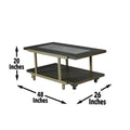 Rustic Industrial Cocktail Table Rich Wood Tabletop, Roomy Bottom Shelf Highly Stylized Iron Frame Unique And Stylish Accent Piece Brown Solid Wood Mdf