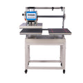 16X24 Pneumatic Up Sliding Dual Platen Heat Press Machine With Infrared Positioning 110V,2000W White Blue Aluminium