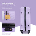 3 Piece Luggage Sets Abs Lightweight Suitcase With Two Hooks, Spinner Wheels, Tsa Lock, 20 24 28 Lavender Purple Lavender Purple Abs