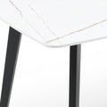J3710 Porcelain Dining Table White 63'' White Foam Ceramic