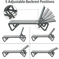 Patio Chaise Lounge Outdoor Aluminum Polypropylene Chair With Adjustable Backrest, Poolside Sunbathing Chair For Beach,Yard,Balcony Gray, 2 Lounge Chairs Gray Aluminium