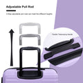 3 Piece Luggage Sets Abs Lightweight Suitcase With Two Hooks, Spinner Wheels, Tsa Lock, 20 24 28 Lavender Purple Lavender Purple Abs