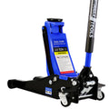 Hydraulic Low Profile And Steel Racing Floor Jack 3 Ton 6600 Lb Capacity, With Dual Piston Quick Lift Pump, Blue Lifting Range 3.3