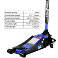Hydraulic Low Profile And Steel Racing Floor Jack 3 Ton 6600 Lb Capacity, With Dual Piston Quick Lift Pump, Blue Lifting Range 3.3