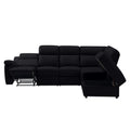 110.2'' Manual Reclining Sectional Sofa K2553S00002 Black Pu