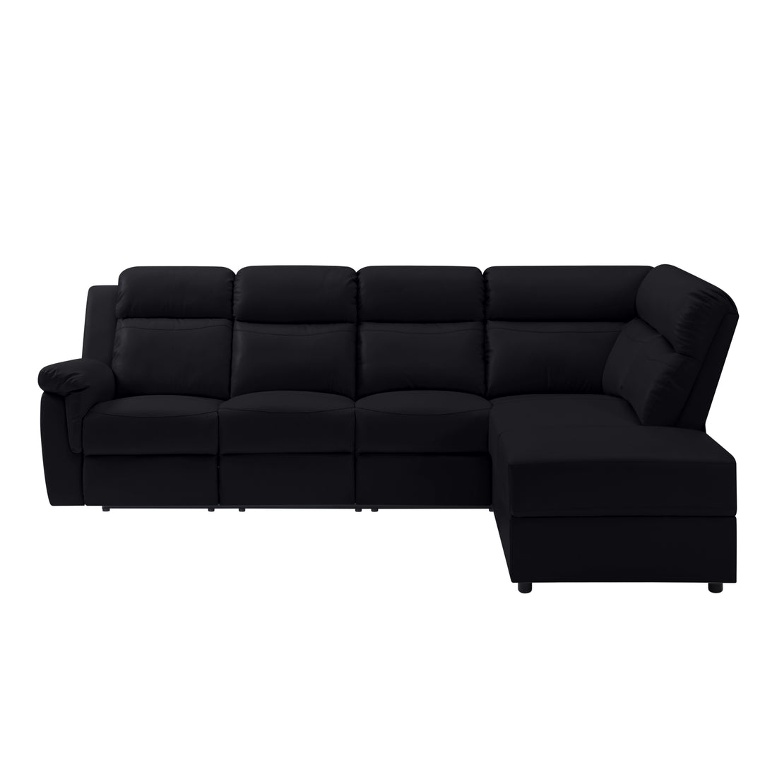 110.2'' Manual Reclining Sectional Sofa K2553S00002 Black Pu