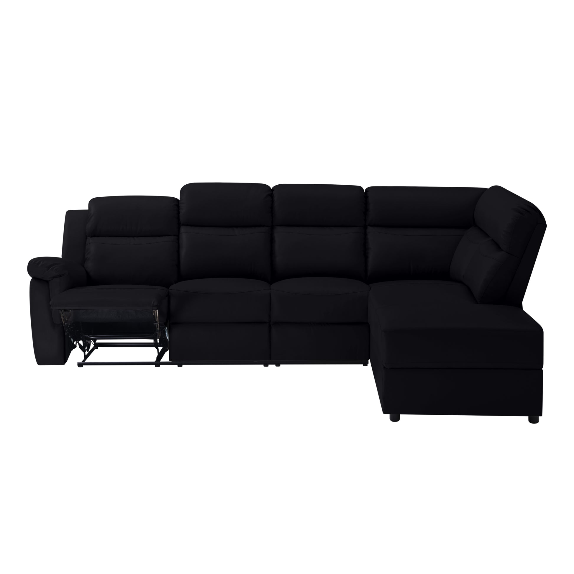 110.2'' Manual Reclining Sectional Sofa K2553S00002 Black Pu