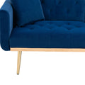 Coolmore Velvet Sofaaccent Sofa .Seat Sofa With Metal Feet Navy Polyester