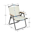 2 Piece Folding Outdoor Chair For Indoor, Outdoor Camping, Picnics, Beach,Backyard, Bbq, Party, Patio, Beige Beige Garden & Outdoor Modern Oxford Fabric