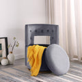 360 Swivel Accent Chair With Storage Function, And Velvet Pillow, Velvet Curved Chair With Gold Metal Base For Living Room, Nursery, Bedroom Video Gray Velvet