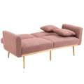 Coolmore Velvet Sofaaccent Sofa .Seat Sofa With Metal Feet Brush Pink Teddy Polyester