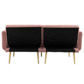 Coolmore Velvet Sofaaccent Sofa .Seat Sofa With Metal Feet Brush Pink Teddy Polyester