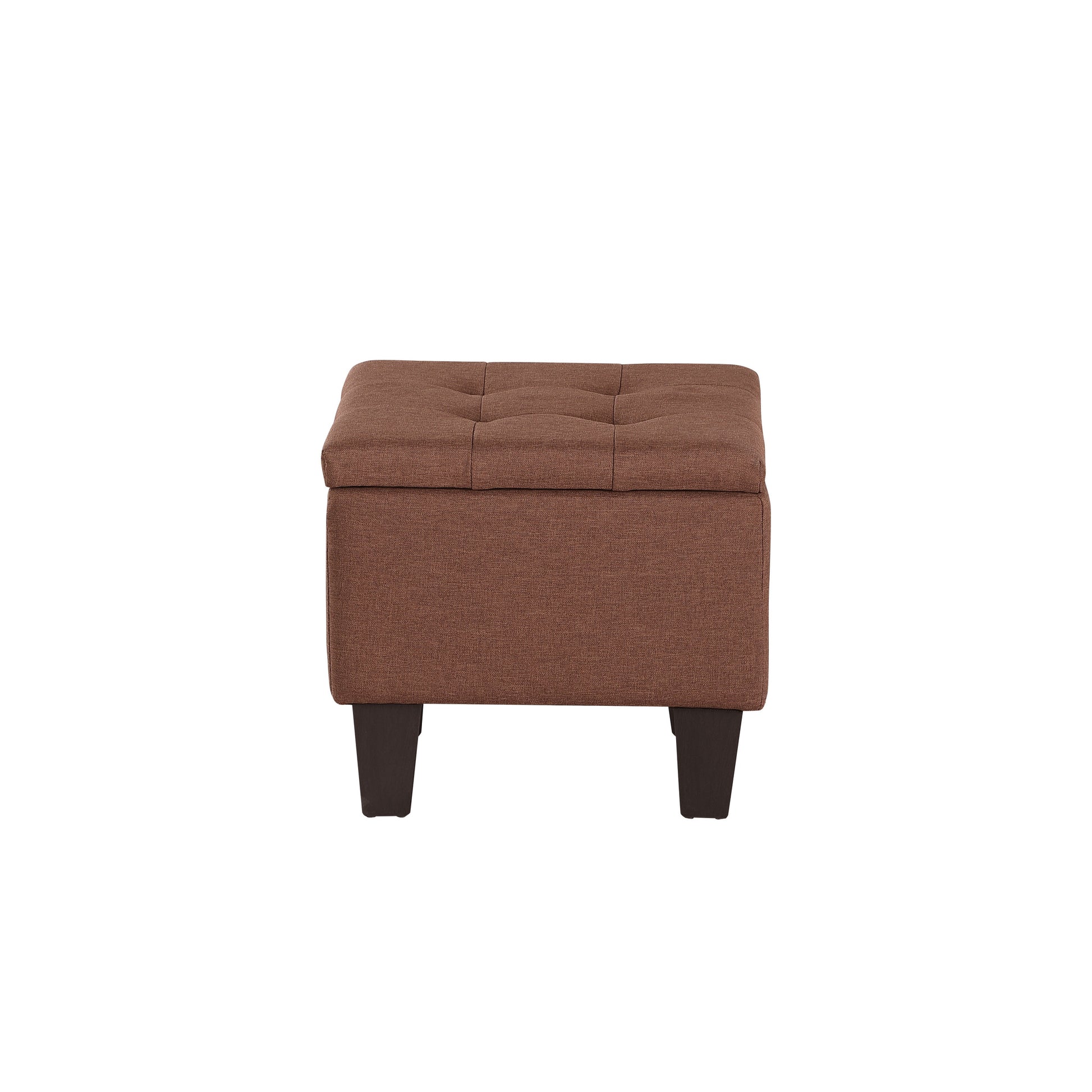 Video Large Storage Ottoman Bench Set, 3 In 1 Combination Ottoman, Tufted Ottoman Linen Bench For Living Room, Entryway, Hallway, Bedroom Support 250Lbs Brown Fabric