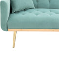 Coolmore Velvet Sofaaccent Sofa .Seat Sofa With Metal Feet Mint Green Polyester