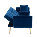 Coolmore Velvet Sofaaccent Sofa .Seat Sofa With Metal Feet Navy Polyester