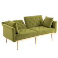 Coolmore Velvet Sofaaccent Sofa .Seat Sofa With Metal Feet Olive Polyester