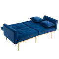 Coolmore Velvet Sofaaccent Sofa .Seat Sofa With Metal Feet Navy Polyester