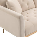 Coolmore Velvet Sofaaccent Sofa .Seat Sofa With Metal Feet Beige Polyester