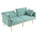 Coolmore Velvet Sofaaccent Sofa .Seat Sofa With Metal Feet Mint Green Polyester