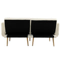 Coolmore Velvet Sofaaccent Sofa .Seat Sofa With Metal Feet White Teddy Polyester