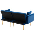 Coolmore Velvet Sofaaccent Sofa .Seat Sofa With Metal Feet Navy Polyester