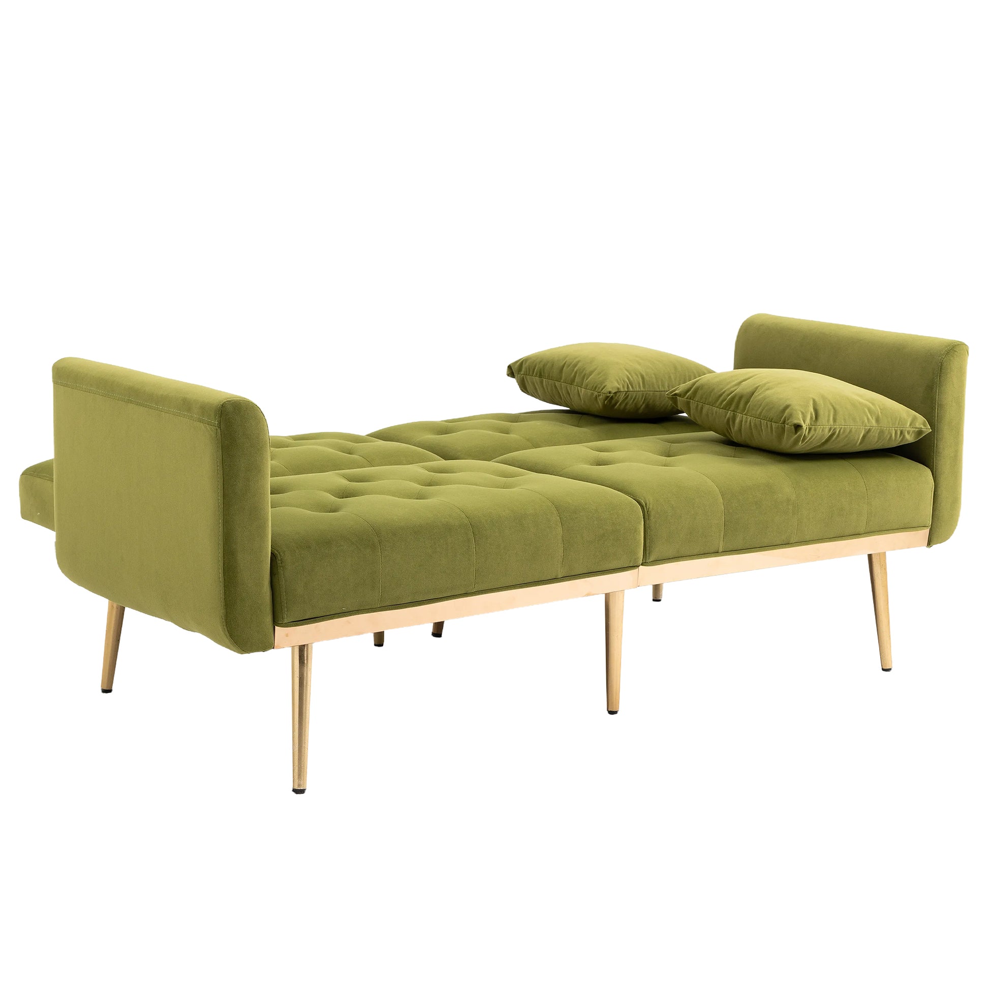 Coolmore Velvet Sofaaccent Sofa .Seat Sofa With Metal Feet Olive Polyester