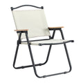 2 Piece Folding Outdoor Chair For Indoor, Outdoor Camping, Picnics, Beach,Backyard, Bbq, Party, Patio, Beige Beige Garden & Outdoor Modern Oxford Fabric