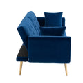 Coolmore Velvet Sofaaccent Sofa .Seat Sofa With Metal Feet Navy Polyester