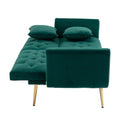 Coolmore Velvet Sofaaccent Sofa .Seat Sofa With Metal Feet Green Polyester