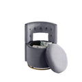 360 Swivel Accent Chair With Storage Function, And Velvet Pillow, Velvet Curved Chair With Gold Metal Base For Living Room, Nursery, Bedroom Video Gray Velvet